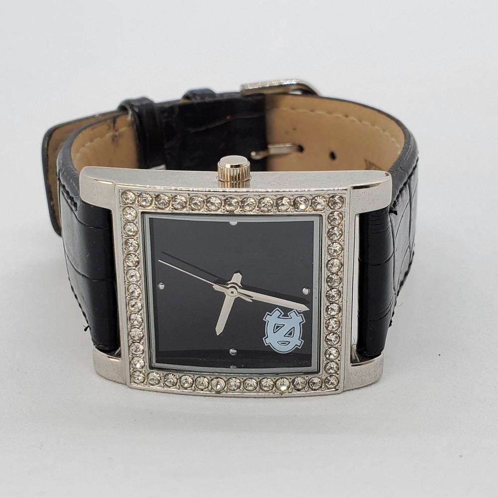 North Carolina Tarheels Women's‎ Watch 30MM Black Dial Leather Bands New Battery